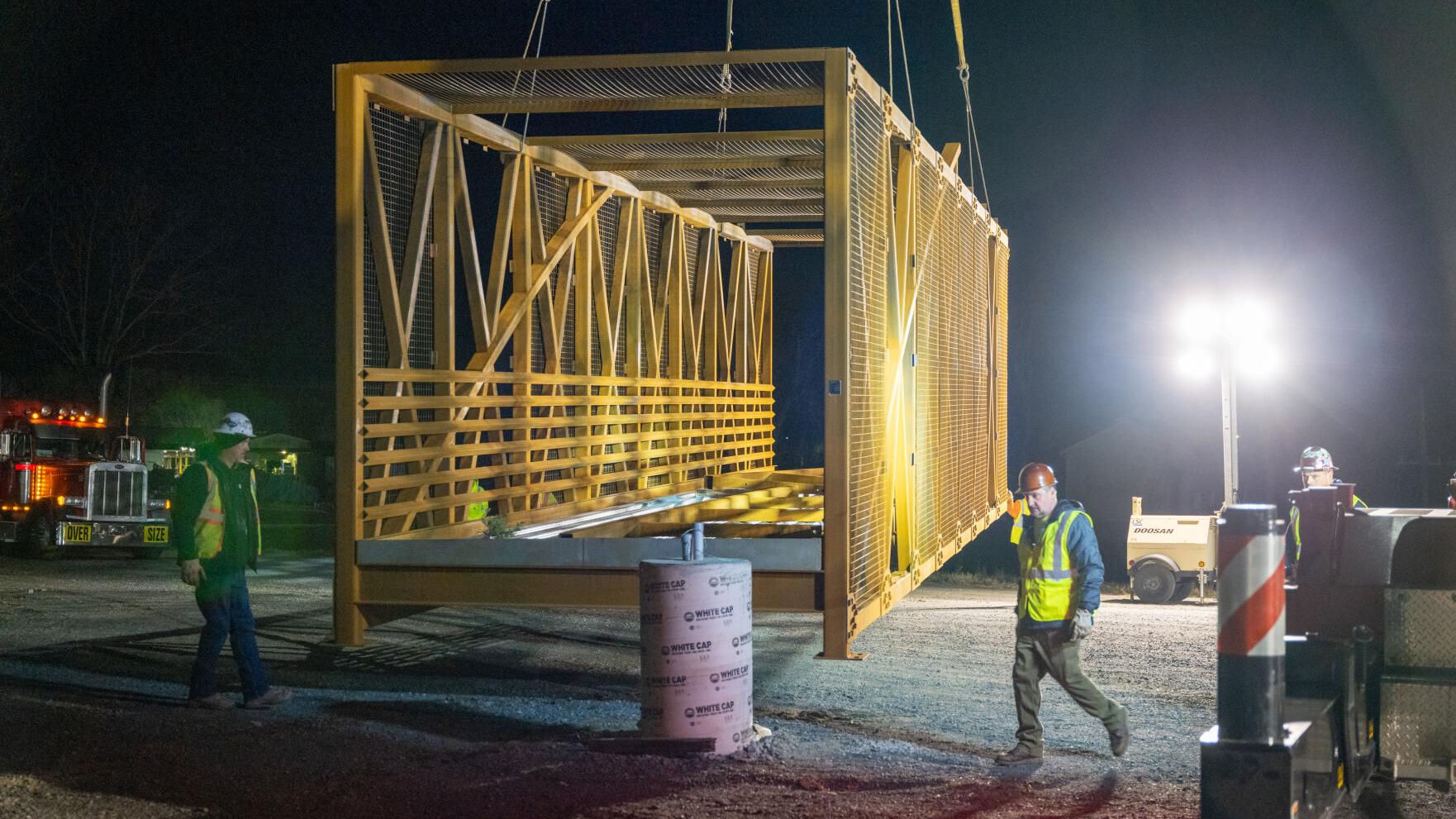 GALLERY: Culpeper Station Pedestrian Bridge delivered downtown
